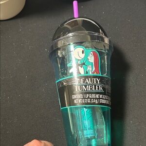 Nightmare Before Christmas Teal Beauty Tumbler with Straw